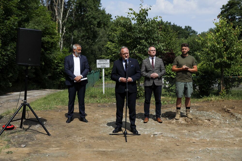 Konferencja prasowa – dowody niemieckich zbrodni w Borównie pod Bydgoszczą – 23 czerwca 2025. Fot. Krzysztof Kapłon (IPN)