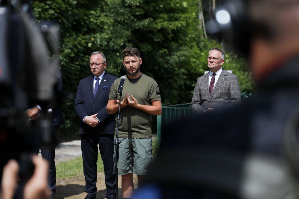 Konferencja prasowa – dowody niemieckich zbrodni w Borównie pod Bydgoszczą – 23 czerwca 2025. Fot. Krzysztof Kapłon (IPN)