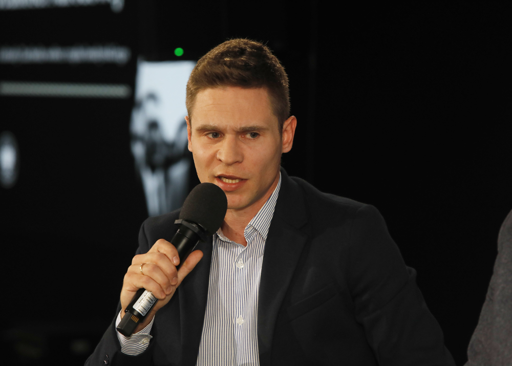 „80 lat od utworzenia Tymczasowego Rządu Jedności Narodowej i zdrady Zachodu wobec rządu londyńskiego” – dyskusja z ekspertami. Na zdj. dr Michał Dworski – Warszawa, 23 czerwca 2025. Fot. Piotr Życieński (IPN)