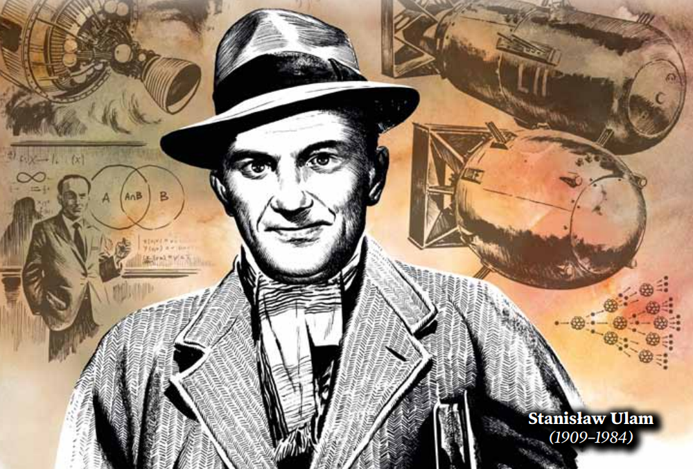 Stanisław Marcin Ulam (1909–1984). Rys. Krzysztof Wyrzykowski