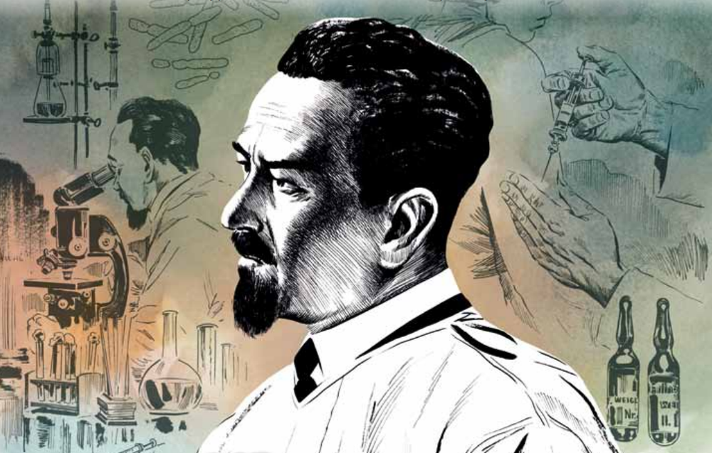 Rudolf Weigl (1883–1957). Rys. Krzysztof Wyrzykowski