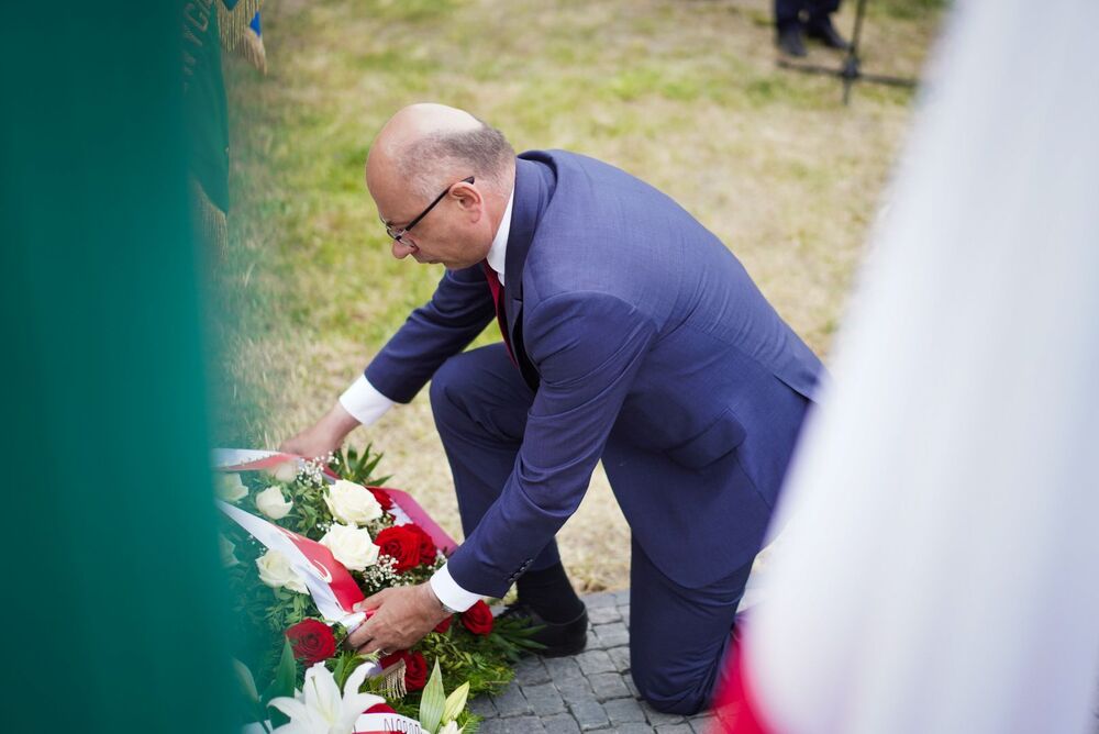 Uroczyste odsłonięcie Macewy Pamięci w Konstancinie-Jeziornie – 25 czerwca 2025. Fot. Mateusz Niegowski (IPN)