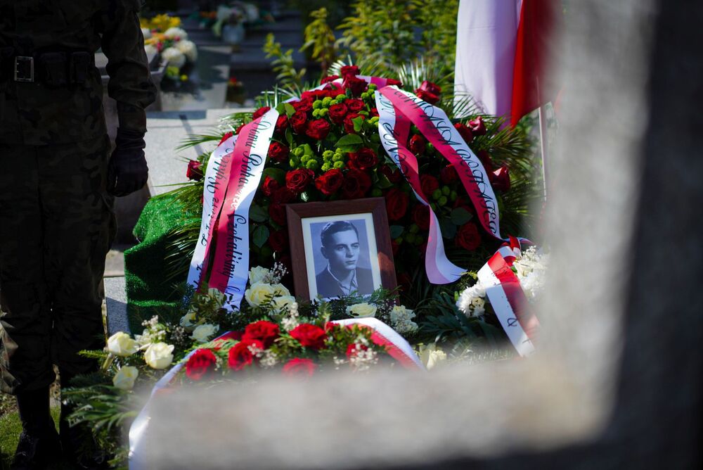 Uroczystości pogrzebowe żołnierza podziemia niepodległościowego Tadeusza Mańkowskiego ps. Skała – Stężyca, 30 czerwca 2025. Fot. Mateusz Niegowski (IPN)