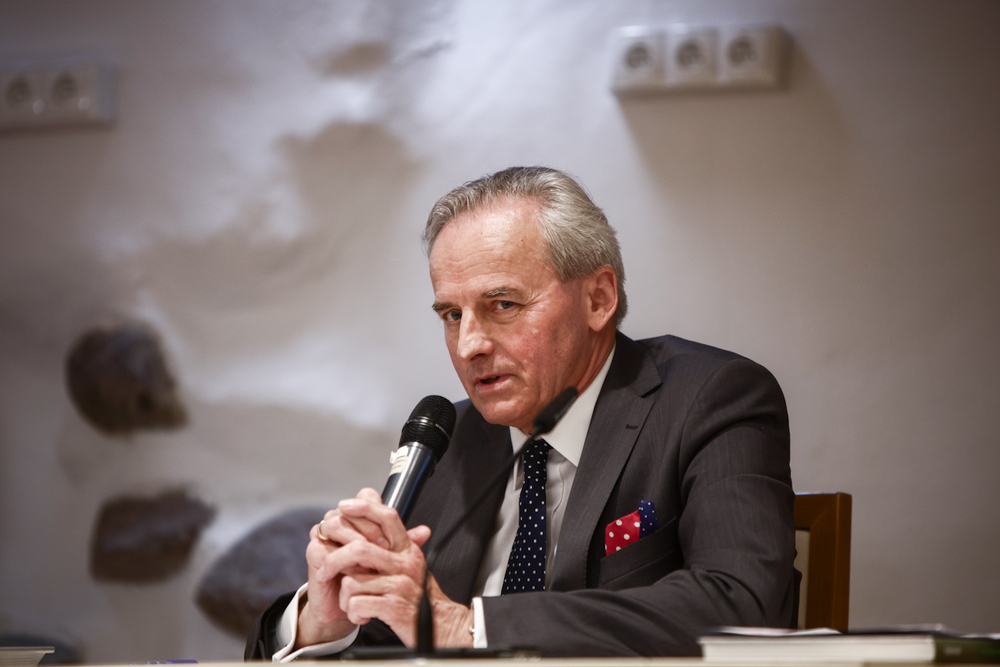 Dyskusja o albumie „Stanisław Mierzwa 1905–1985”. Na zdj. Lech Marchlewski – Warszawa, 3 lipca 2025. Fot. Sławek Kasper (IPN)