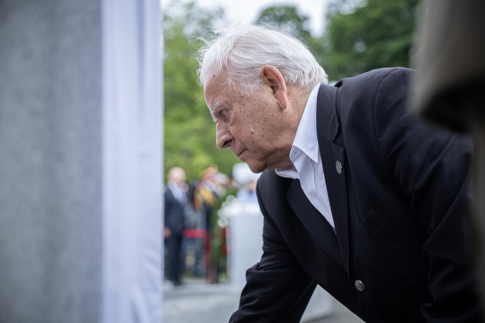 Obchody 82. rocznicy Zbrodni Wołyńskiej – Warszawa, 11 lipca 2025. Na zdj. Zdzisław Żurawski, ocalały z Rzezi Wołyńskiej. Fot. Sławek Kasper (IPN)