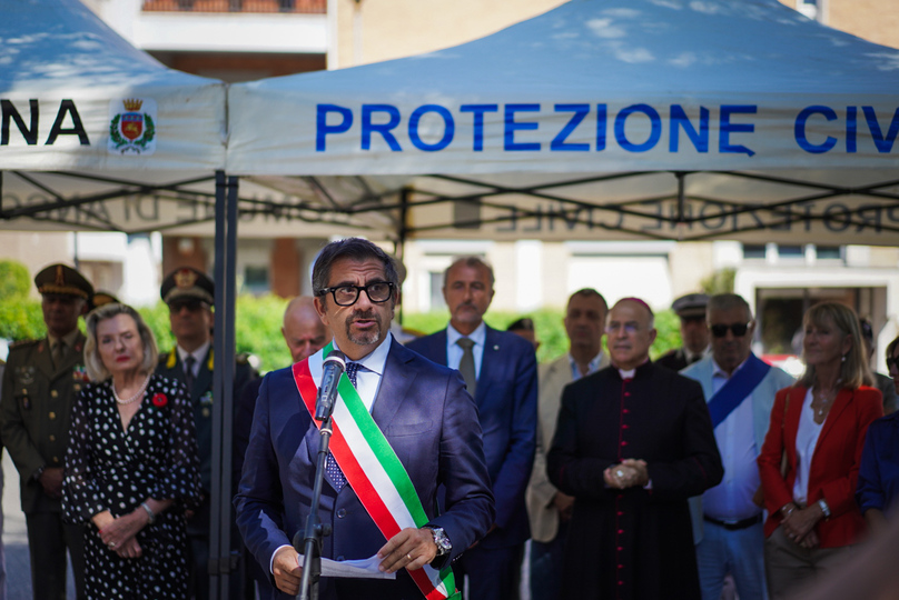 Uroczystości przy Porta di Santo Stefano – Ankona, 18 lipca 2025. Fot. Mateusz Niegowski (IPN)