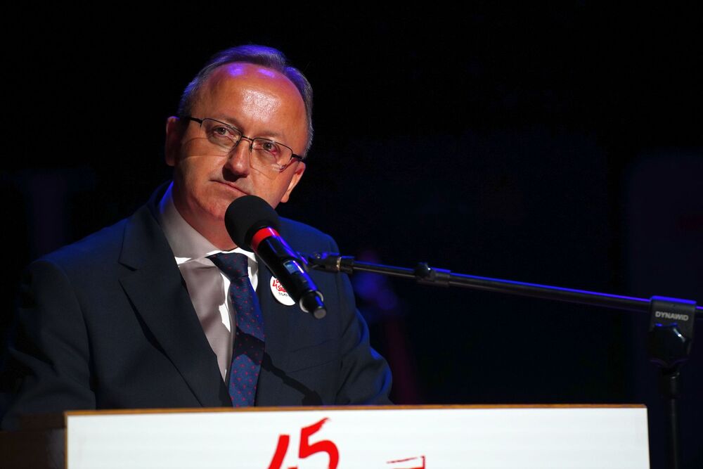 Obchody 45. rocznicy Lubelskiego Lipca 1980. Na zdj. dr hab. Karol Polejowski, zastępca prezesa IPN – Lublin, 20 lipca 2025. Fot. Szczepan Barczyk (IPN)