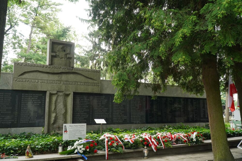 Prezentacja prac Marii Hiszpańskiej-Neumann podczas obchodów 81. rocznicy likwidacji niemieckiego więzienia na Zamku w Lublinie – 22 lipca 2025. Fot. Izabela Samborska (OAIPN w Lublinie)