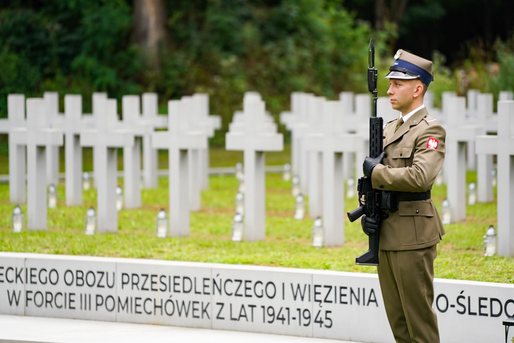 Uroczystość upamiętniająca polskie ofiary niemieckich zbrodni w Pomiechówku – 27 lipca 2025. Fot. Mateusz Niegowski (IPN)