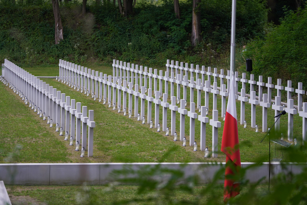 Uroczystość upamiętniająca polskie ofiary niemieckich zbrodni w Pomiechówku – 27 lipca 2025. Fot. Mateusz Niegowski (IPN)