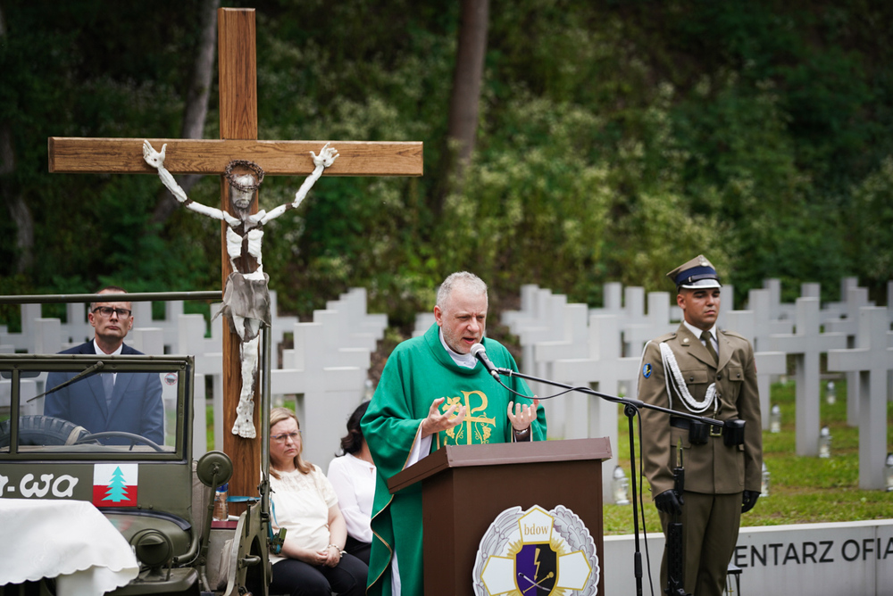 Uroczystość upamiętniająca polskie ofiary niemieckich zbrodni w Pomiechówku – 27 lipca 2025. Fot. Mateusz Niegowski (IPN)