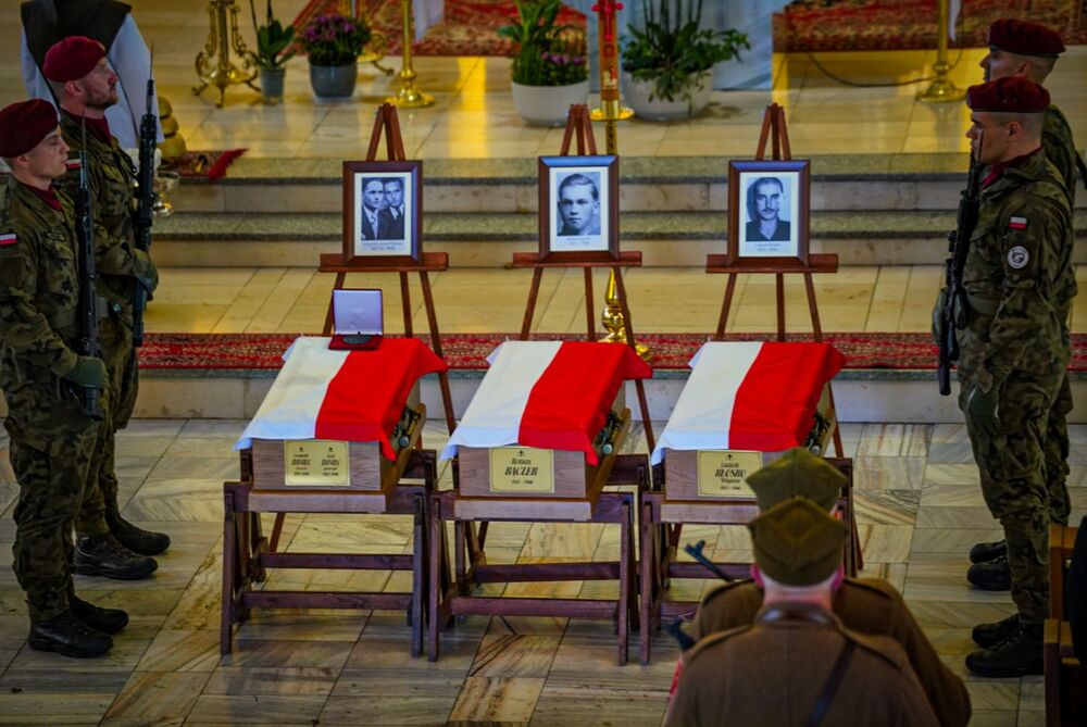 Uroczystości pogrzebowe żołnierzy niezłomnych – Górki Wielkie, 29 lipca 2025. Fot. Mateusz Niegowski (IPN)