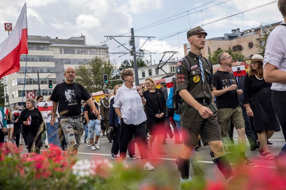 Instytut Pamięci Narodowej czci pamięć bohaterów Powstania Warszawskiego – Warszawa, 1 sierpnia 2025. Fot. Katarzyna Adamów (IPN)