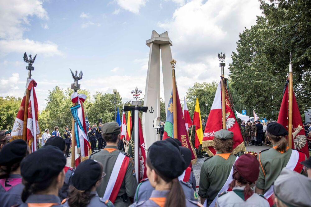 Instytut Pamięci Narodowej czci pamięć bohaterów Powstania Warszawskiego – Warszawa, 1 sierpnia 2025. Fot. Katarzyna Adamów (IPN)