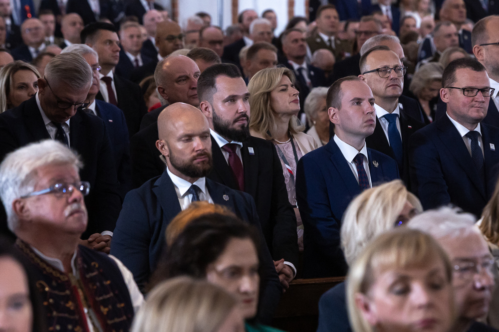 Msza Święta w intencji Ojczyzny i Prezydenta RP w Bazylice Archikatedralnej św. Jana Chrzciciela w Warszawie, po zaprzysiężeniu Karola Nawrockiego na urząd Prezydenta RP – 6 sierpnia 2025. Fot. Sławek Kasper (IPN)
