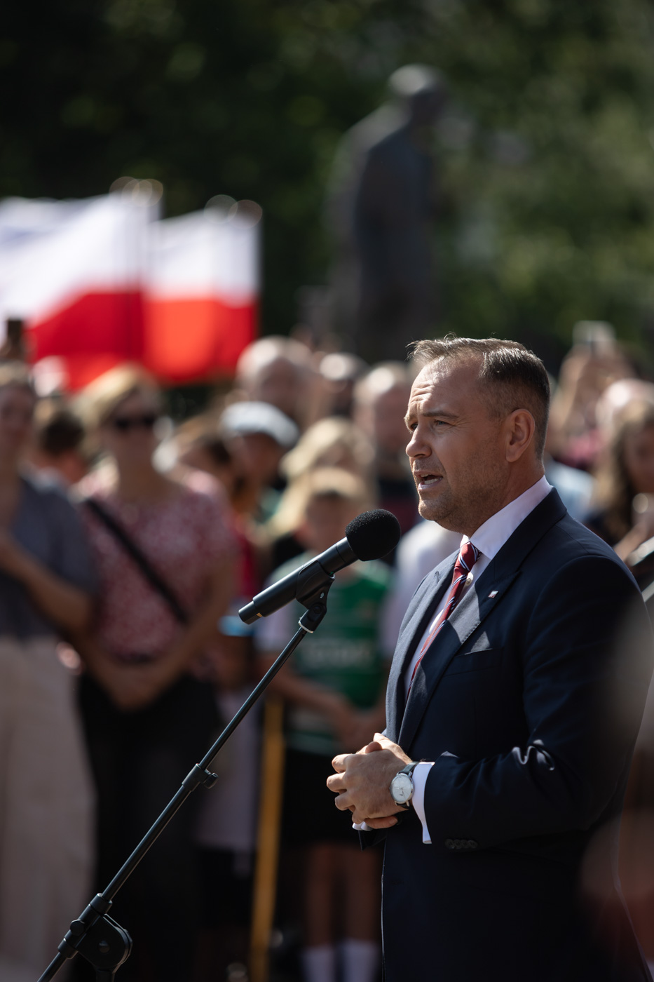 Dbamy o pamięć o polskich bohaterach. Na zdj. Prezydent RP dr Karol Nawrocki – Gdańsk, 10 sierpnia 2025. Fot. Roman Jocher