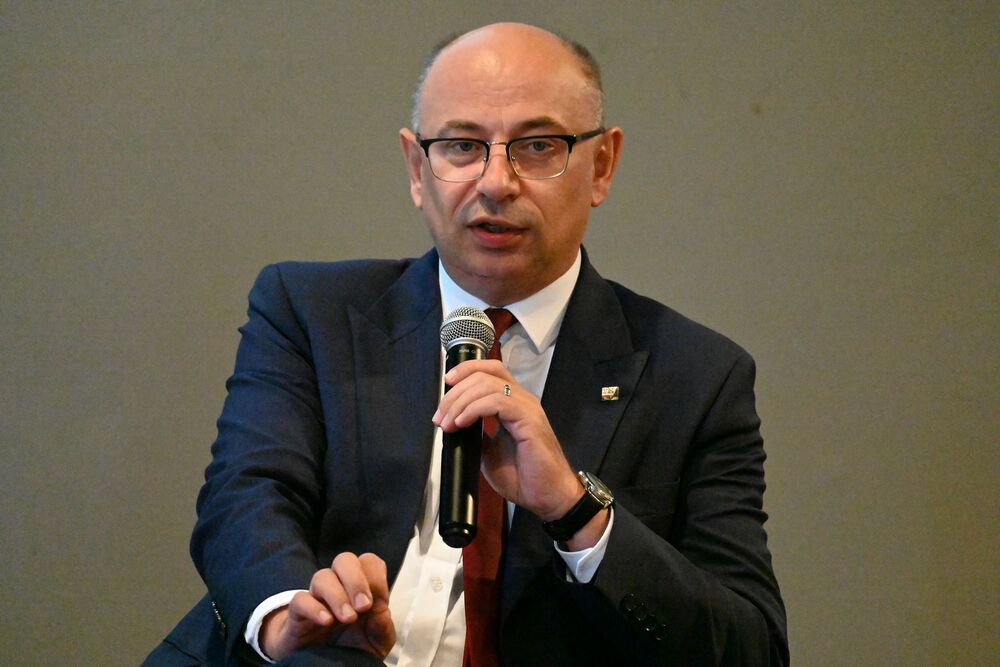 Finisaż wystawy „Stanisław Mierzwa”. Na zdj. zastępca prezesa IPN dr Mateusz Szpytma – Kraków, 12 sierpnia 2025. Fot. Janusz Ślęzak (IPN)