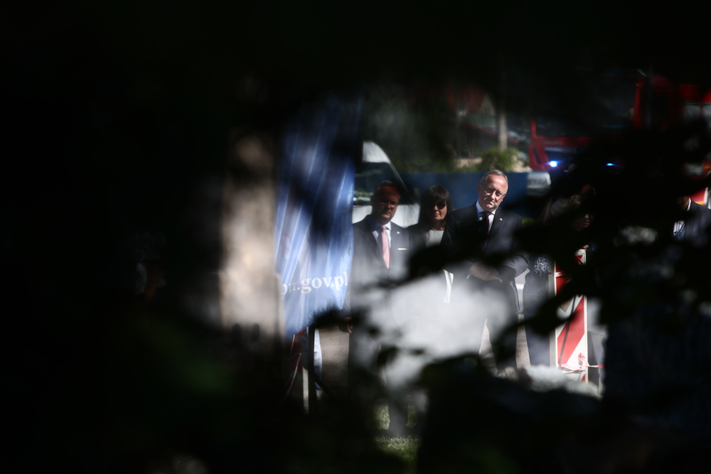 Demontaż sowieckiego obiektu propagandowego w Płotach – 18 sierpnia 2025. Fot. Sławek Kasper (IPN)