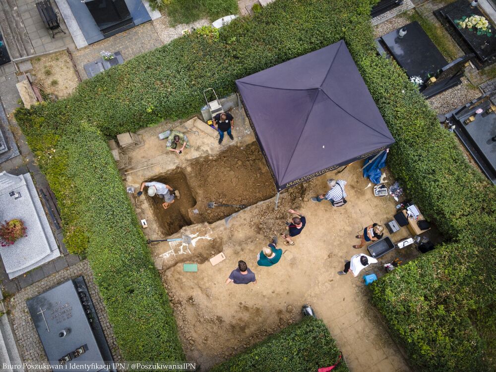 Wspólne prace poszukiwawczo-ekshumacyjne IPN i Ministerstwa Obrony Republiki Czeskiej w Głubczycach – 18-21 sierpnia 2025. Fot. Krzysztof Mikołajczyk (BPiI IPN)