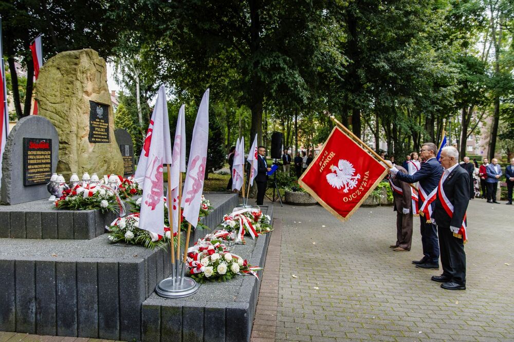 Obchody 45. rocznicy powstania NSZZ „Solidarność” – Bogatynia, 23 sierpnia 2025. Fot. Agata Ligęcka (IPN)