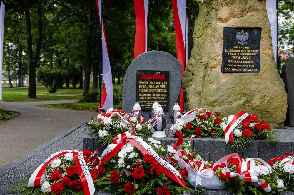 Obchody 45. rocznicy powstania NSZZ „Solidarność” – Bogatynia, 23 sierpnia 2025. Fot. Agata Ligęcka (IPN)