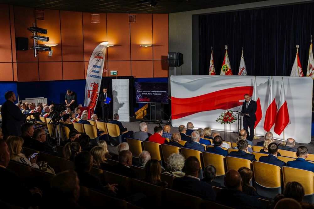 Obchody 45. rocznicy powstania NSZZ „Solidarność” – Bogatynia, 23 sierpnia 2025. Fot. Agata Ligęcka (IPN)