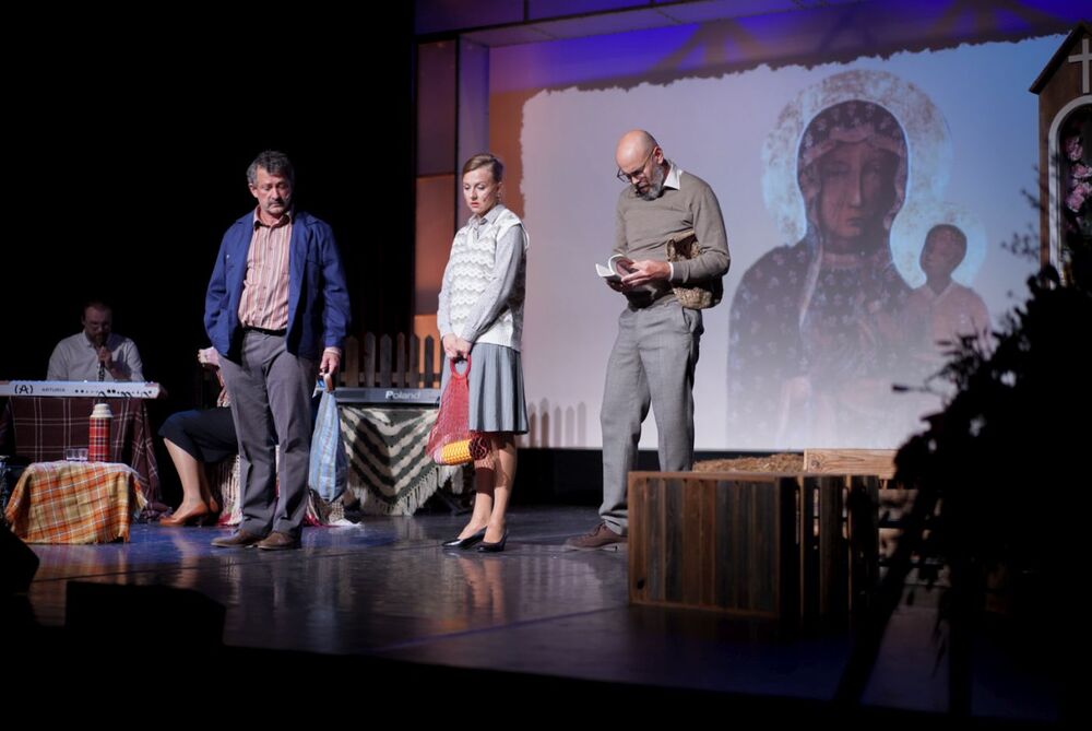 Spektakl IPN „Opór. Upór. Solidarność” podczas uroczystości rozpoczynających obchody 45. rocznicy powstania Rolniczej „Solidarności” – Siedlce, 24 sierpnia 2025. Fot. Mateusz Niegowski (IPN)