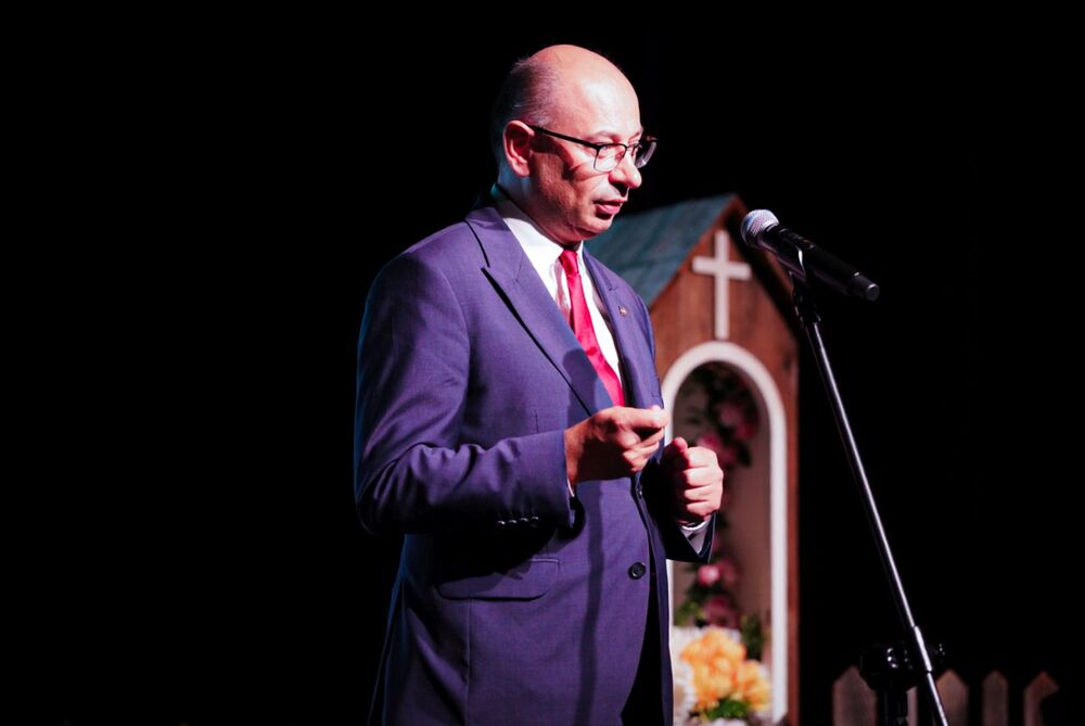 Uroczystości rozpoczynające obchody 45. rocznicy powstania Rolniczej „Solidarności”. Na zdj. dr Mateusz Szpytma, zastępca prezesa IPN – Siedlce, 24 sierpnia 2025. Fot. Mateusz Niegowski (IPN)