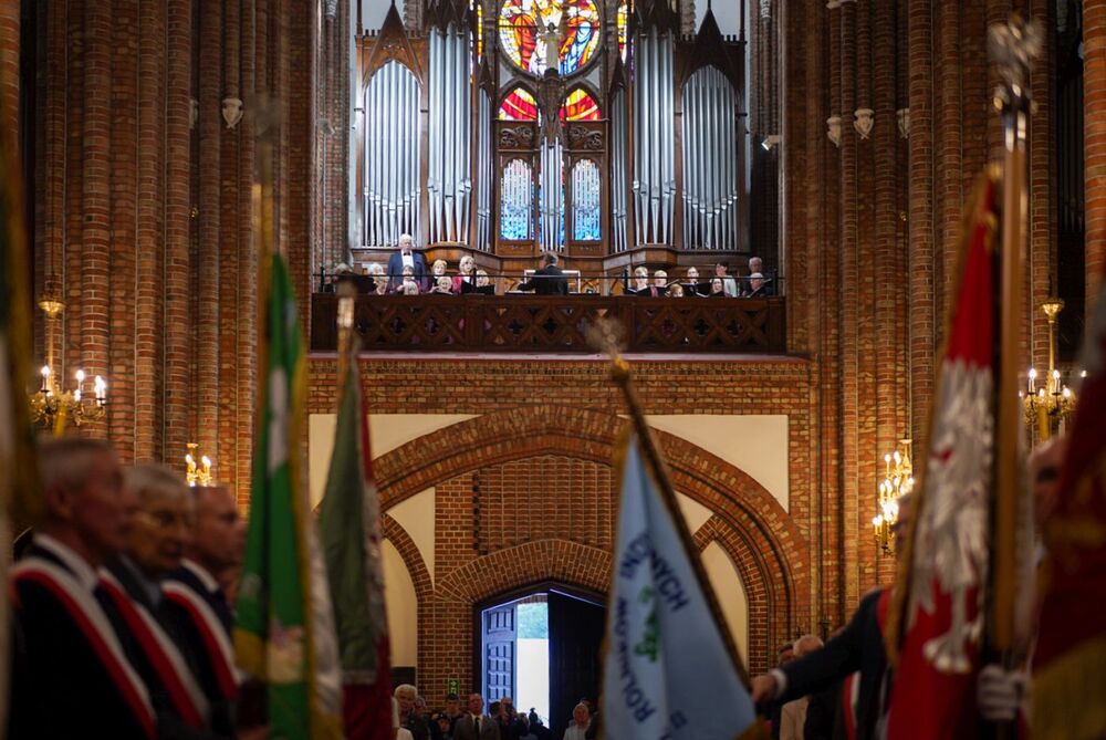 Msza św. w siedleckiej katedrze Niepokalanego Poczęcia NMP podczas uroczystości rozpoczynających obchody 45. rocznicy powstania Rolniczej „Solidarności” – 24 sierpnia 2025. Fot. Mateusz Niegowski (IPN)