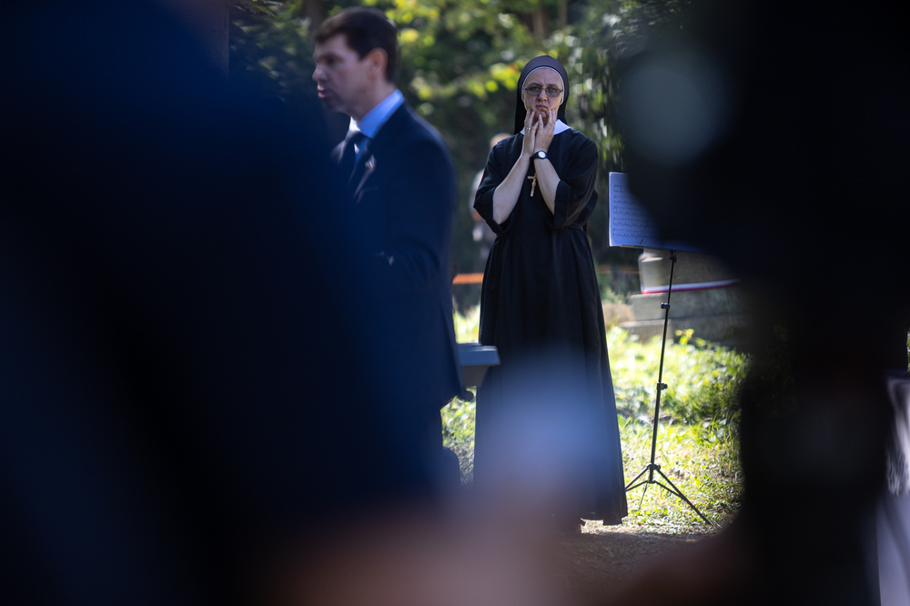 Pogrzeb ofiar Zbrodni Wołyńskiej – Puźniki (Ukraina), 6 września 2025. Fot. Sławek Kasper (IPN)