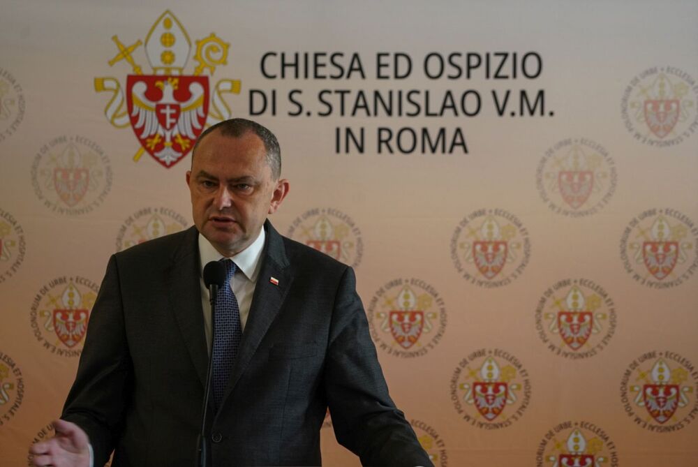 47. Sesja Stała Konferencji Muzeów, Archiwów i Bibliotek Polskich na Zachodzie. Na zdj. Ambasador RP przy Stolicy Apostolskiej Adam Kwiatkowski – Rzym, 9 września 2025. Fot. Mateusz Niegowski (IPN)