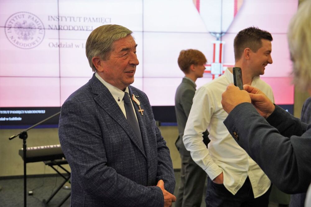 Uroczystość wręczenia Krzyży Wolności i Solidarności działaczom opozycji niepodległościowej z lat 1956–1989 – Lublin, 10 września 2025. Fot. Dominik Borek (IPN)