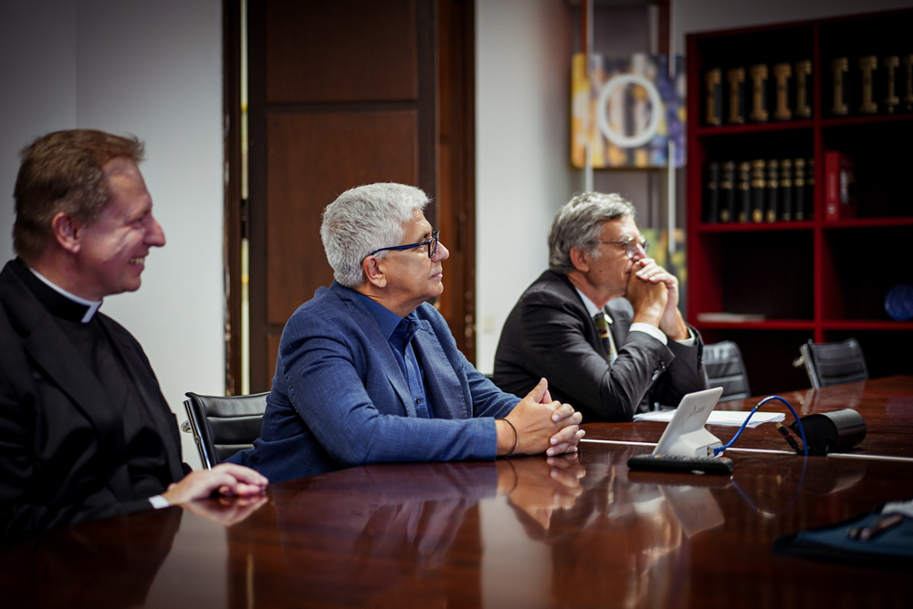 Delegacja IPN podczas spotkania w Radiu Watykańskim – 10 września 2025. Fot. Mateusz Niegowski (IPN)