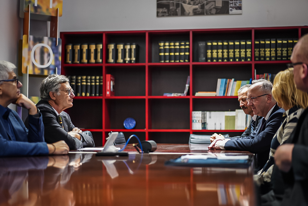 Delegacja IPN podczas spotkania w Radiu Watykańskim – 10 września 2025. Fot. Mateusz Niegowski (IPN)