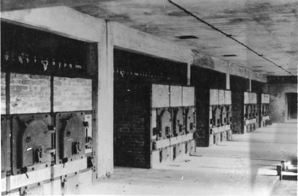 Piece krematoryjne na terenie obozu w Brzezince. Fot. AIPN