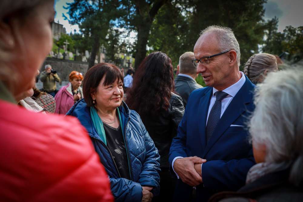 Uroczystości pogrzebowe Edwarda Borkowskiego oraz pięciu żołnierzy Armii Krajowej z oddziału Sergiusza Zyndrama-Kościałkowskiego ps. „Fakir”– Wilno, 23 września 2025. Fot. Paula Prudziłowicz (IPN)