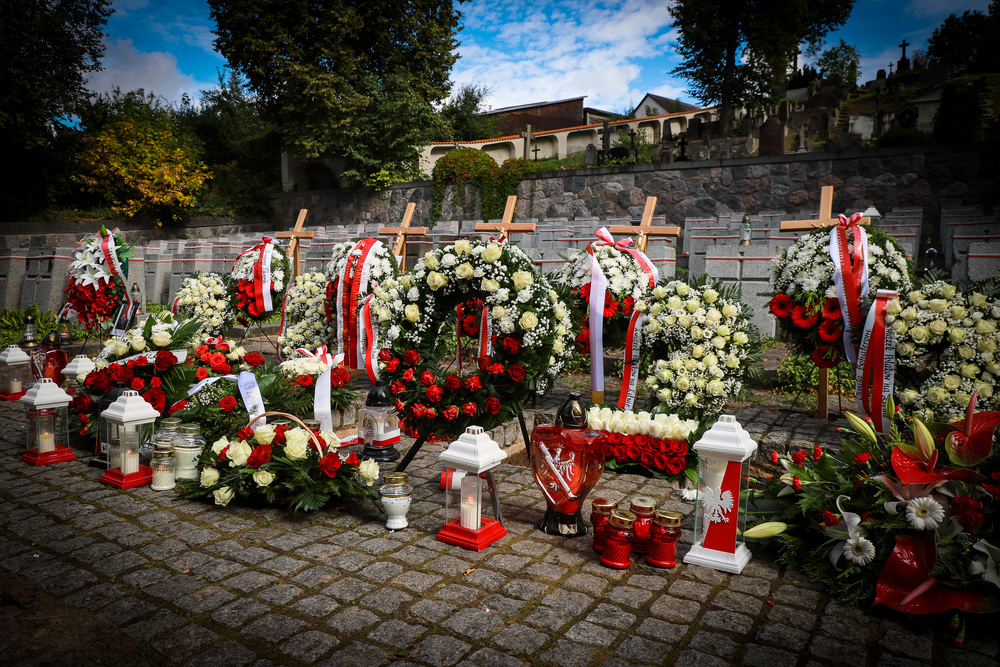 Uroczystości pogrzebowe Edwarda Borkowskiego oraz pięciu żołnierzy Armii Krajowej z oddziału Sergiusza Zyndrama-Kościałkowskiego ps. „Fakir”– Wilno, 23 września 2025. Fot. Paula Prudziłowicz (IPN)