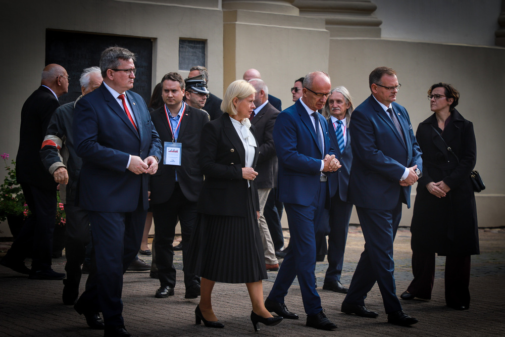 Uroczystości pogrzebowe Edwarda Borkowskiego oraz pięciu żołnierzy Armii Krajowej z oddziału Sergiusza Zyndrama-Kościałkowskiego ps. „Fakir”– Wilno, 23 września 2025. Fot. Paula Prudziłowicz (IPN)