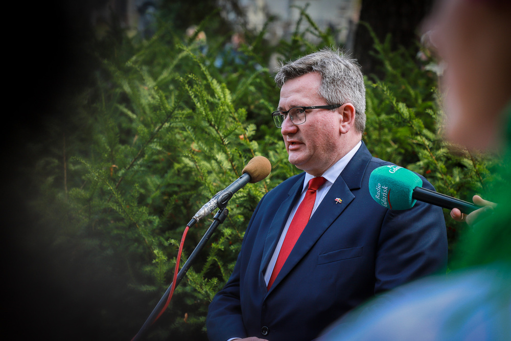 Uroczystości pogrzebowe Edwarda Borkowskiego oraz pięciu żołnierzy Armii Krajowej z oddziału Sergiusza Zyndrama-Kościałkowskiego ps. „Fakir”– Wilno, 23 września 2025. Fot. Paula Prudziłowicz (IPN)