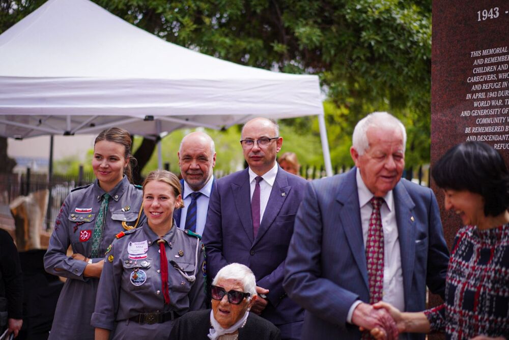 Uroczystość odsłonięcia pomnika polskich uchodźców w Oudtshoorn (RPA) – 24 września 2025. Fot. Mateusz Niegowski (IPN)