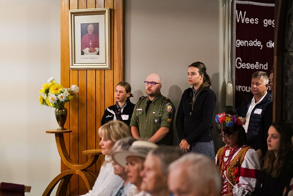 Msza święta w kaplicy Czarnej Madonny w Oudtshoorn (RPA) – 24 września 2025. Fot. Mateusz Niegowski (IPN)