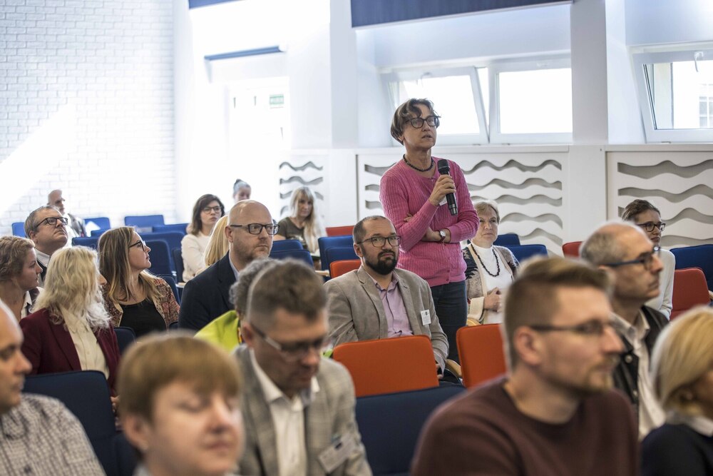 IX Ogólnopolska Konferencja Archiwistów i Historyków „Educare necesse est… – Od polis do megalopolis. Miasto i jego mieszkańcy w dokumencie, historiografii i dydaktyce od starożytności do końca XX w.” – Warszawa, 24 września 2025. Fot. Katarzyna Adamów (IPN)