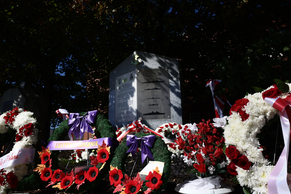 Odsłonięcie pomnika Polskiej Marynarki Wojennej i Handlowej, Halifax w Kanadzie, 27 września 2025 roku, fot. Sławomir Kasper (IPN)