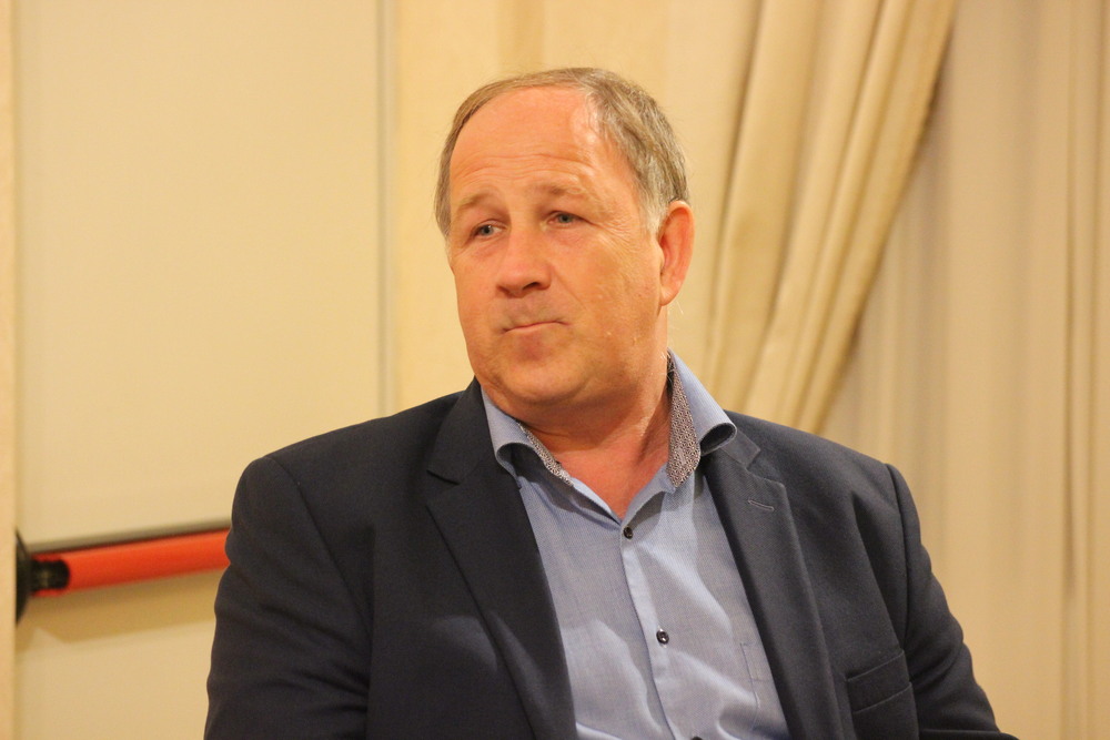 Debata na temat powstania i roli NSZZ „Solidarność”. Na zdj. dr Grzegorz Majchrzak – Rzym, 28 września 2025. Fot. Natalia Pieśniewska, Kościół i Hospicjum św. Stanisława BM w Rzymie