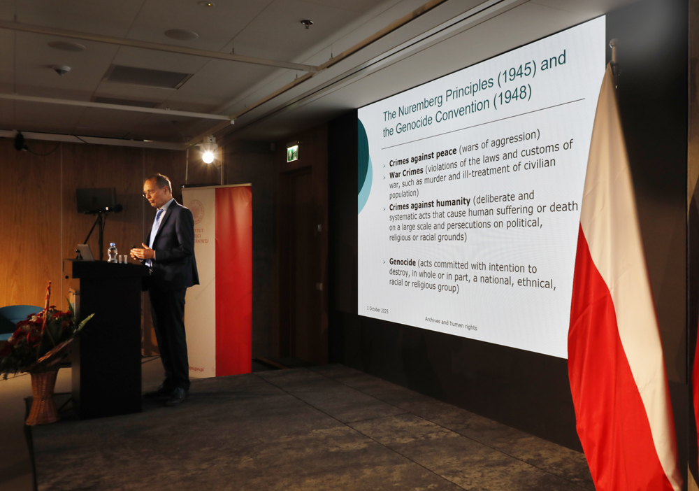 Spotkanie roczne Europejskiej Sieci Instytucji Archiwalnych Zajmujących się Aktami Tajnych Służb – Warszawa, 1 października 2025. Fot. Piotr Życieński (IPN)