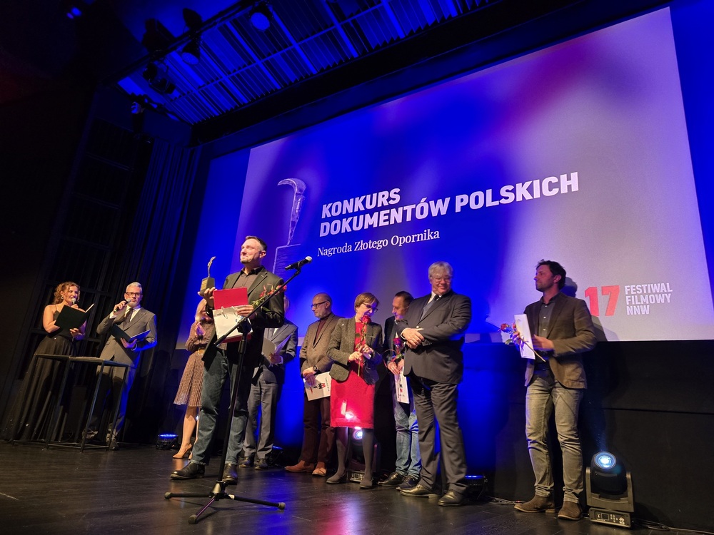 Film IPN z nagrodą główną na Festiwalu NNW. Na zdj. reżyser filmu „Nić nadziei” Maciej Fijałkowski – Gdynia, 4 października 2025. Fot. IPN