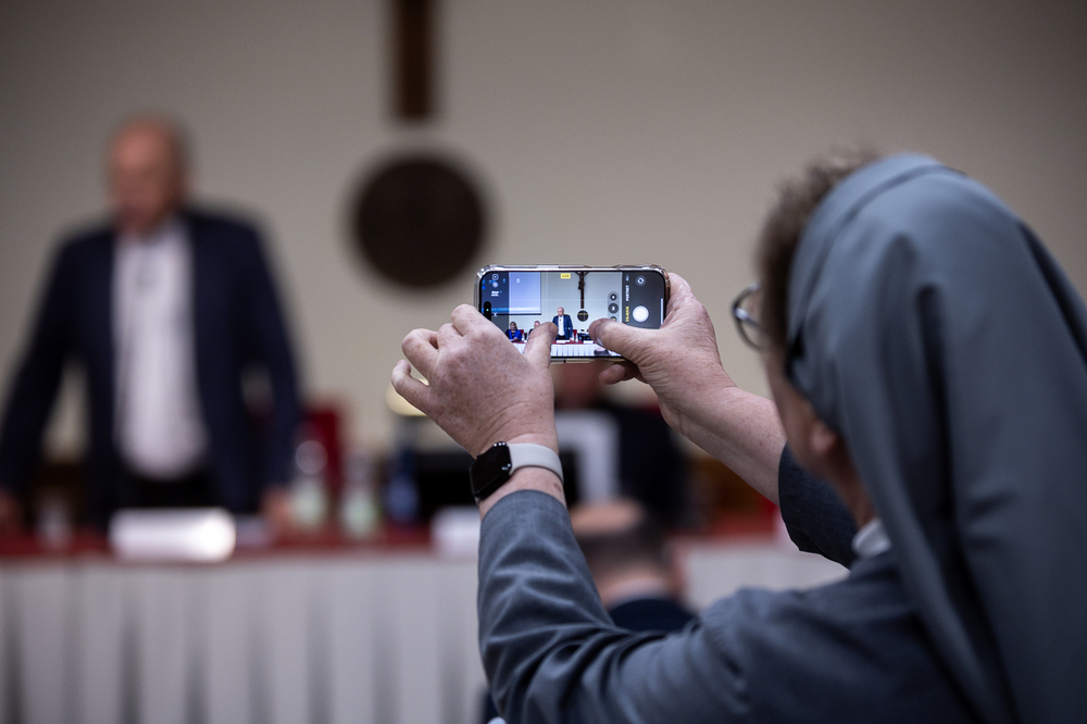 Konferencja naukowa „Beatyfikacja męczenniczek II wojny światowej, siostry Krzysztofy Klomfass i XIV Towarzyszek. Perspektywa historyczna, prawna i teologiczna” – Rzym, 9 października 2025. Fot. Sławek Kasper (IPN)