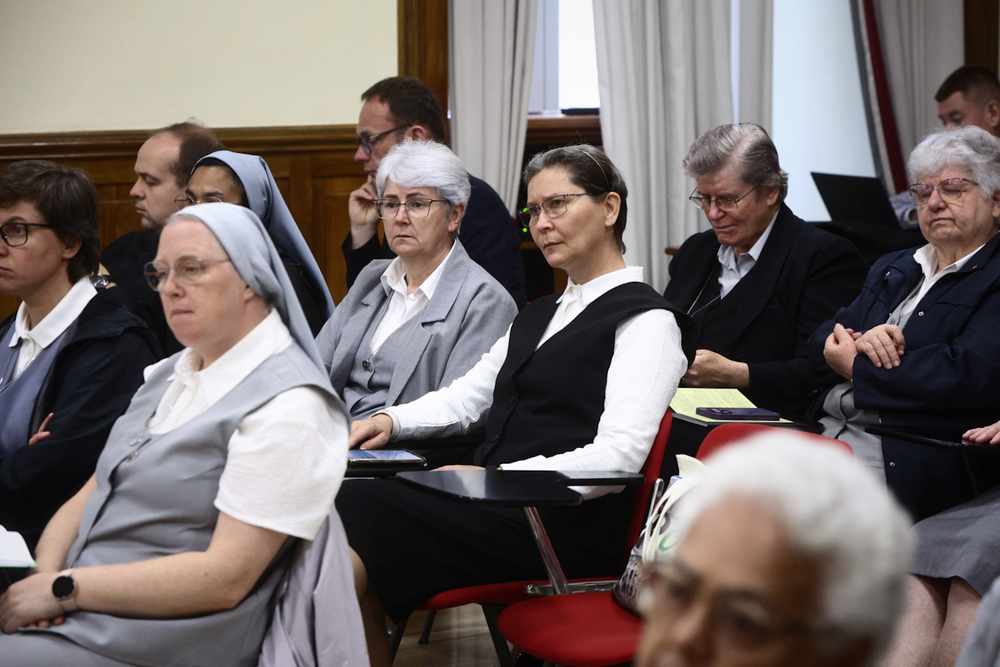 Konferencja naukowa „Beatyfikacja męczenniczek II wojny światowej, siostry Krzysztofy Klomfass i XIV Towarzyszek. Perspektywa historyczna, prawna i teologiczna” – Rzym, 10 października 2025. Fot. Sławek Kasper (IPN)