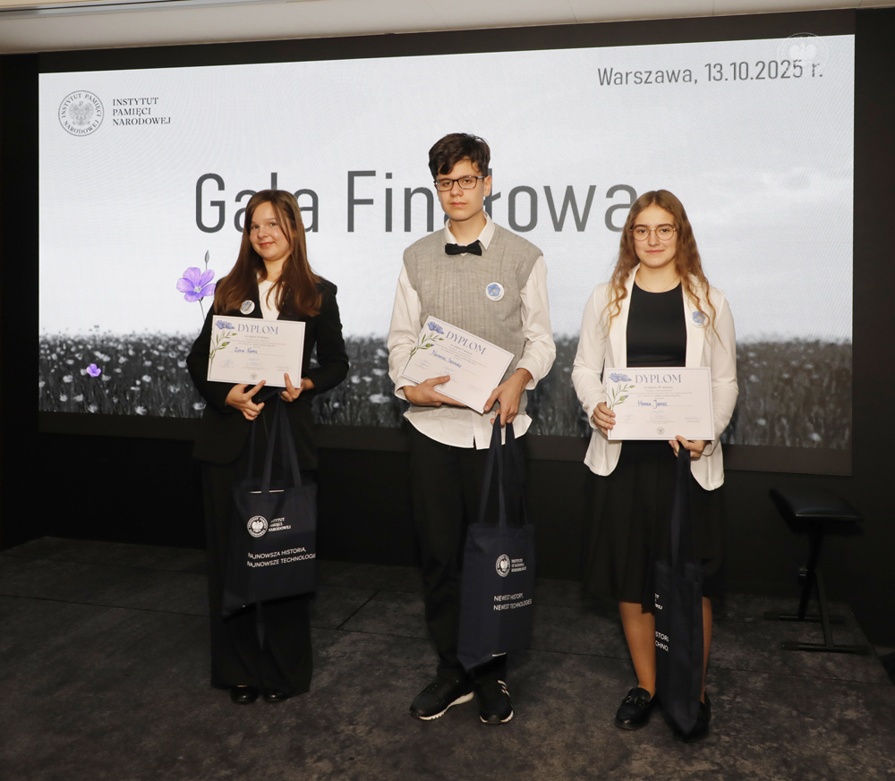 Gala Finałowa Ogólnopolskiego Konkursu Literackiego „Nie o zemstę, lecz o pamięć i prawdę wołają ofiary” – Warszawa, 13 października 2025. Fot. Piotr Życieński (IPN)