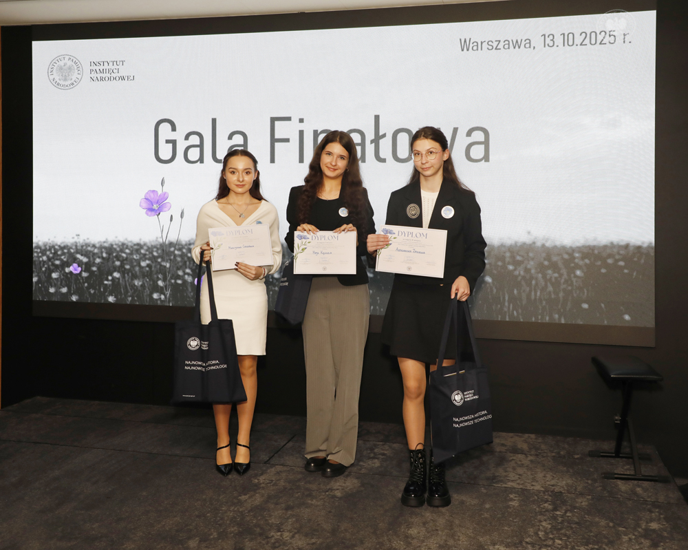 Gala Finałowa Ogólnopolskiego Konkursu Literackiego „Nie o zemstę, lecz o pamięć i prawdę wołają ofiary” – Warszawa, 13 października 2025. Fot. Piotr Życieński (IPN)